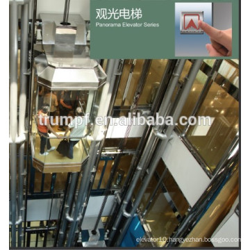 luxury and modern elevator/complete observation lift/observation elevator for 10 persons